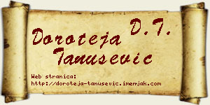 Doroteja Tanušević vizit kartica